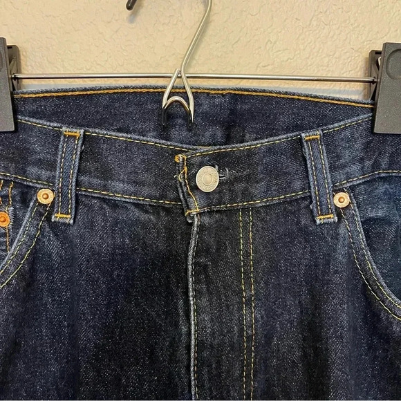 Levi's 505 Dark Wash Denim Jeans Men's 38 W X 34 L - Picture 4 of 11